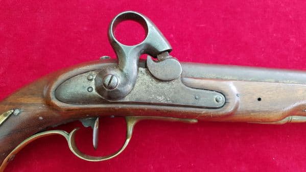 A Scarce Danish .69 percussion ring hammer military cavalry pistol. Circa 1840-1845. Ref  5568.